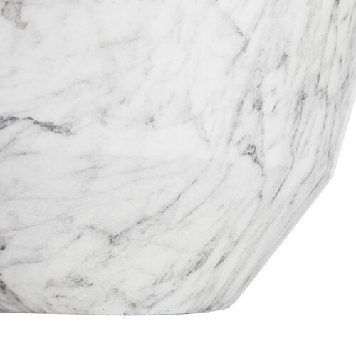 Godwin Concrete Cocktail Table, White/Grey 4 Godwin Concrete Cocktail Table, White/Grey