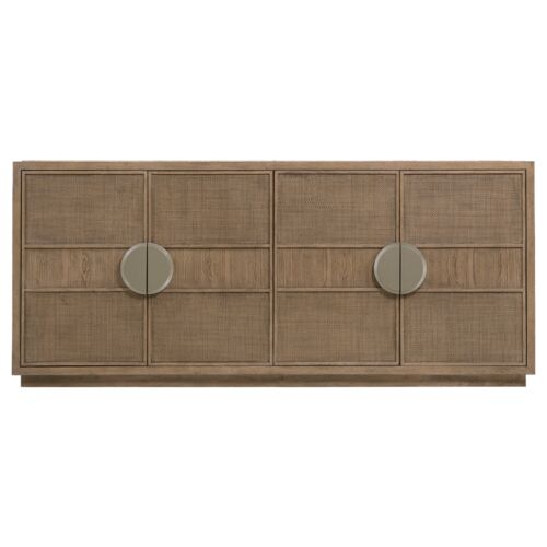 Sonnet Marble Top Cane Dining Credenza, Wren/Beige 3 Sonnet Marble Top Cane Dining Credenza, Wren/Beige