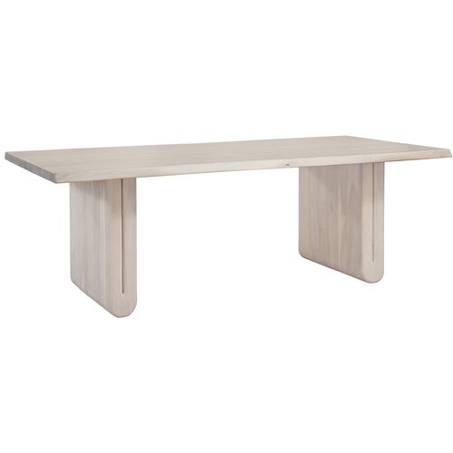 Azriel 88" Rectangular Dining Table, White Wash 1 Azriel 88" Rectangular Dining Table, White Wash