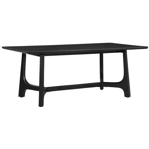 Andrea 76" Rectangular Dining Table, Black 1 Andrea 76" Rectangular Dining Table, Black