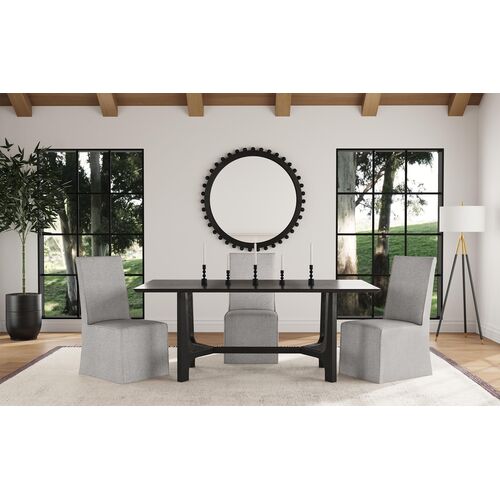 Andrea 76" Rectangular Dining Table, Black 8 Andrea 76" Rectangular Dining Table, Black