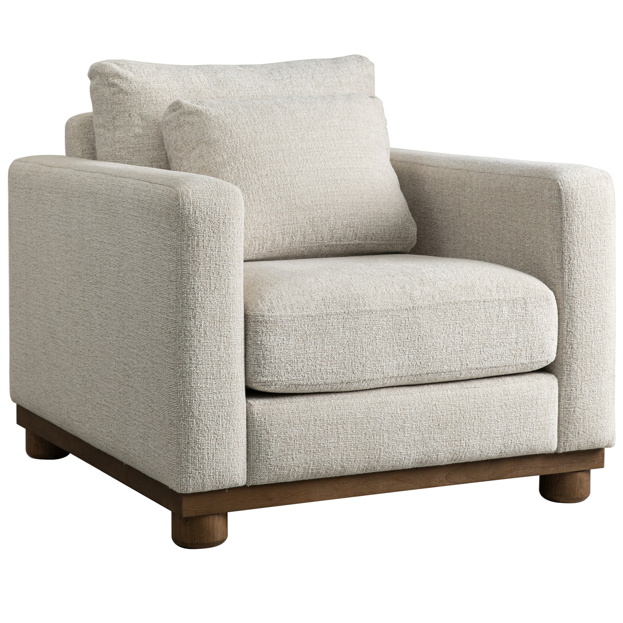 Ischia Textured Accent Chair, Clay/Oak 1 Ischia Textured Accent Chair, Clay/Oak