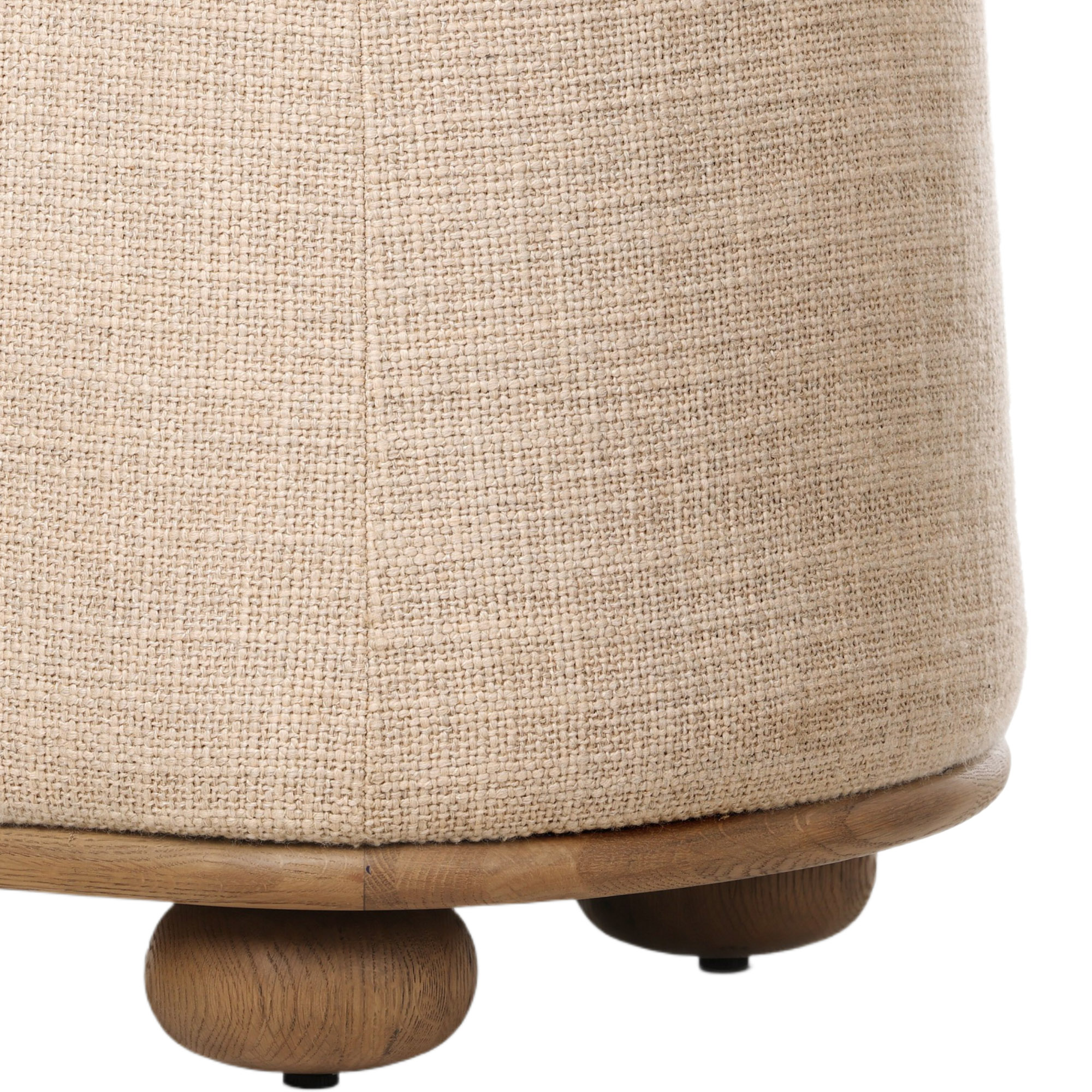 Zevoria Oval Ottoman, Saxon Sand Wool 3 Zevoria Oval Ottoman, Saxon Sand Wool