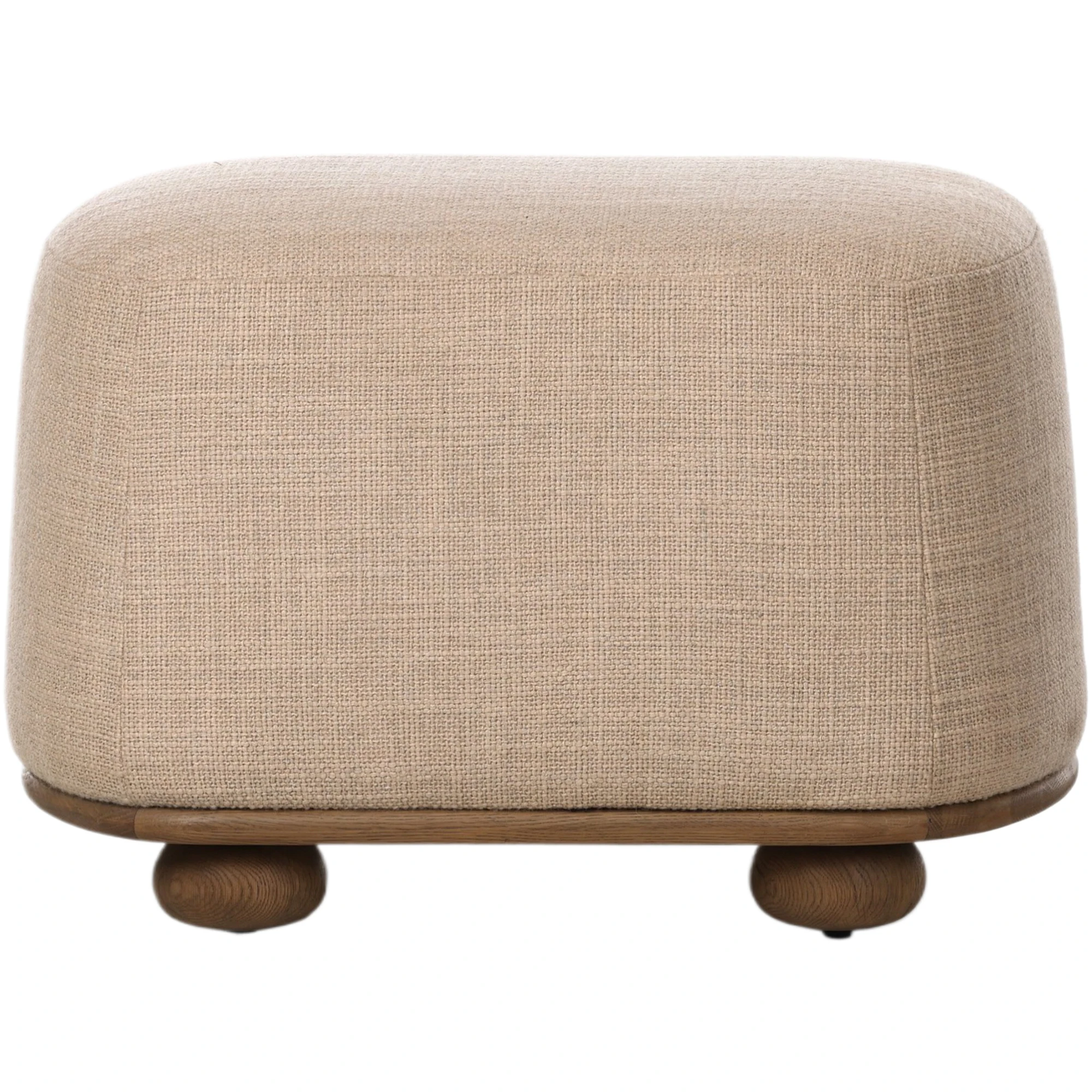 Zevoria Oval Ottoman, Saxon Sand Wool 4 Zevoria Oval Ottoman, Saxon Sand Wool
