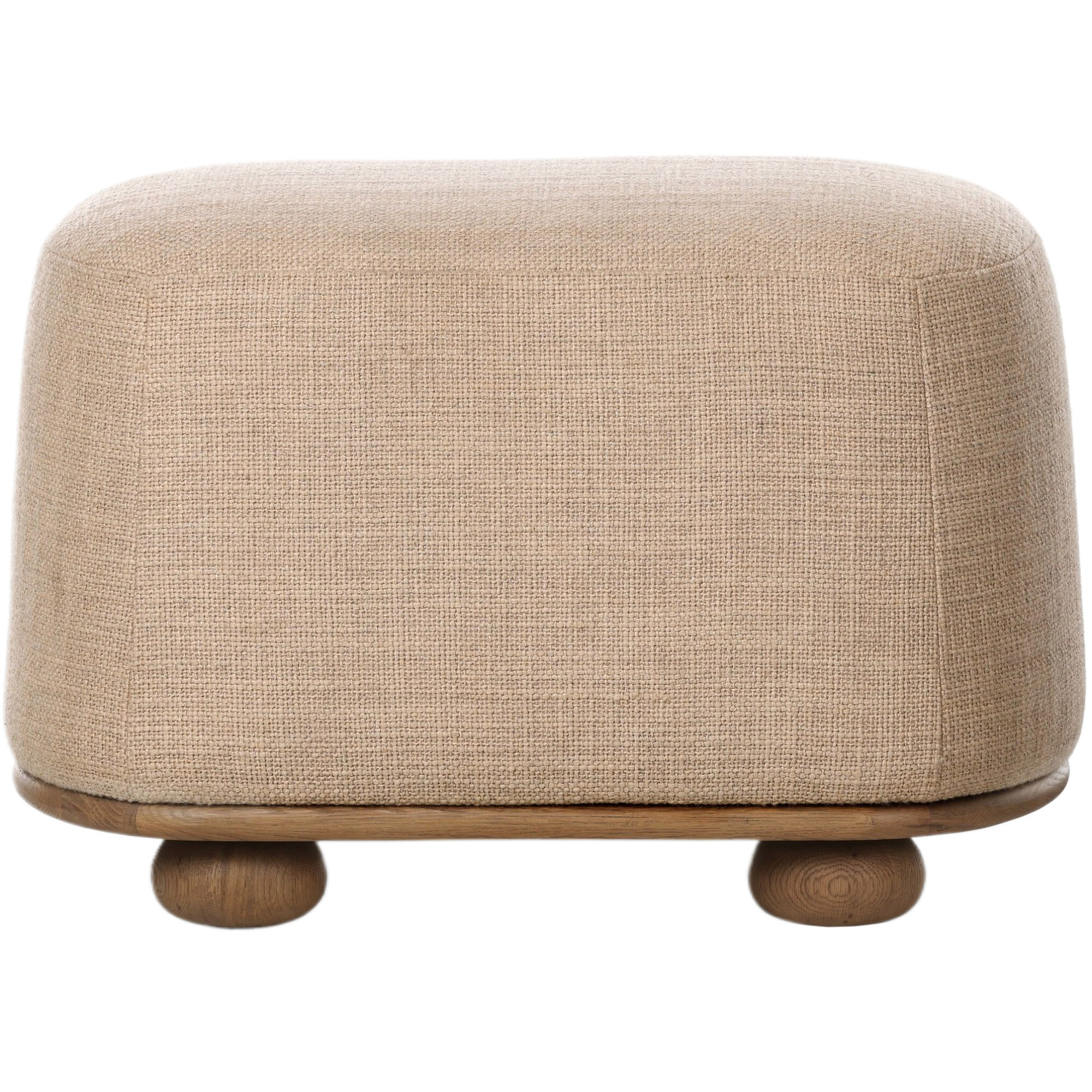 Zevoria Oval Ottoman, Saxon Sand Wool 6 Zevoria Oval Ottoman, Saxon Sand Wool