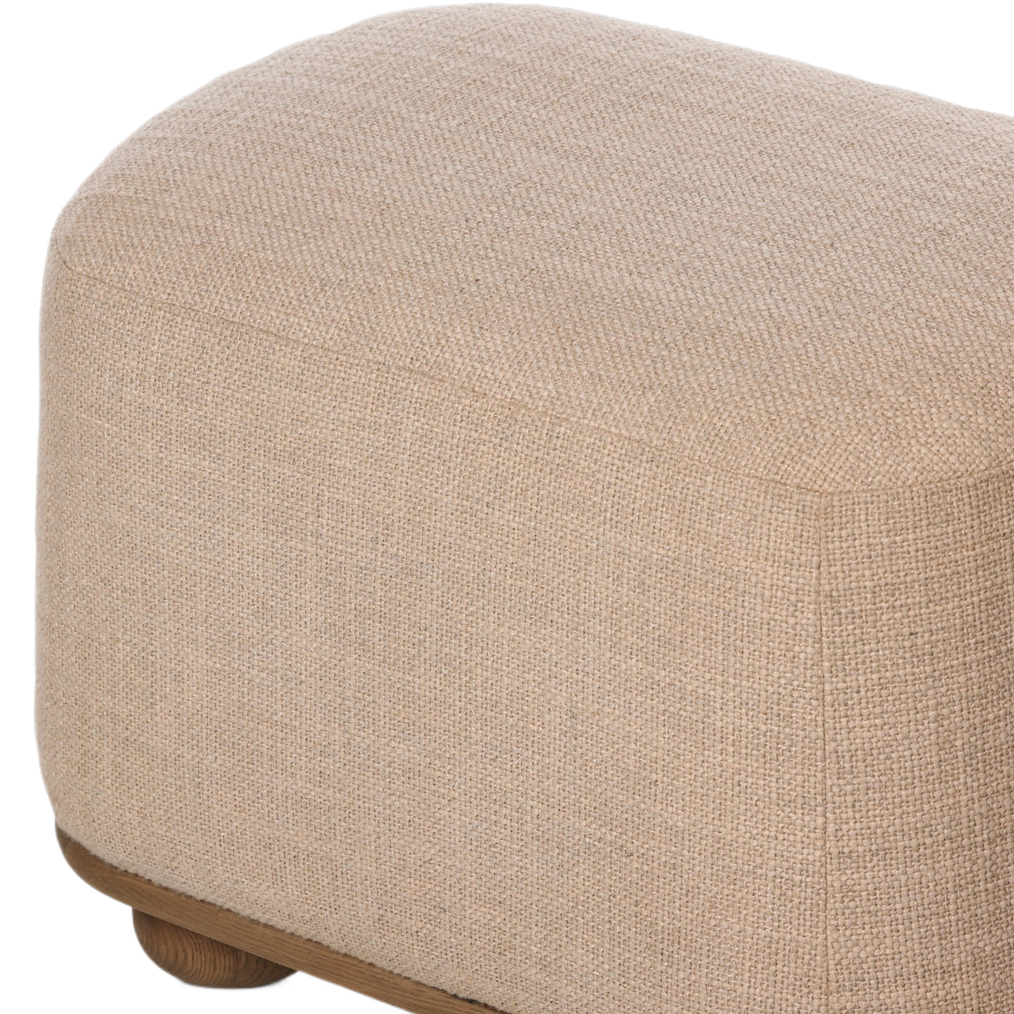 Zevoria Oval Ottoman, Saxon Sand Wool 8 Zevoria Oval Ottoman, Saxon Sand Wool