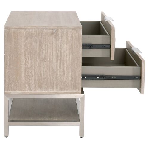 Chris Nightstand, Natural Gray/Silver 5 Chris Nightstand, Natural Gray/Silver