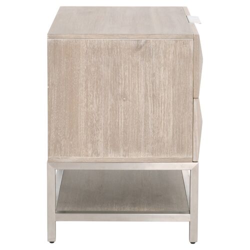 Chris Nightstand, Natural Gray/Silver 7 Chris Nightstand, Natural Gray/Silver