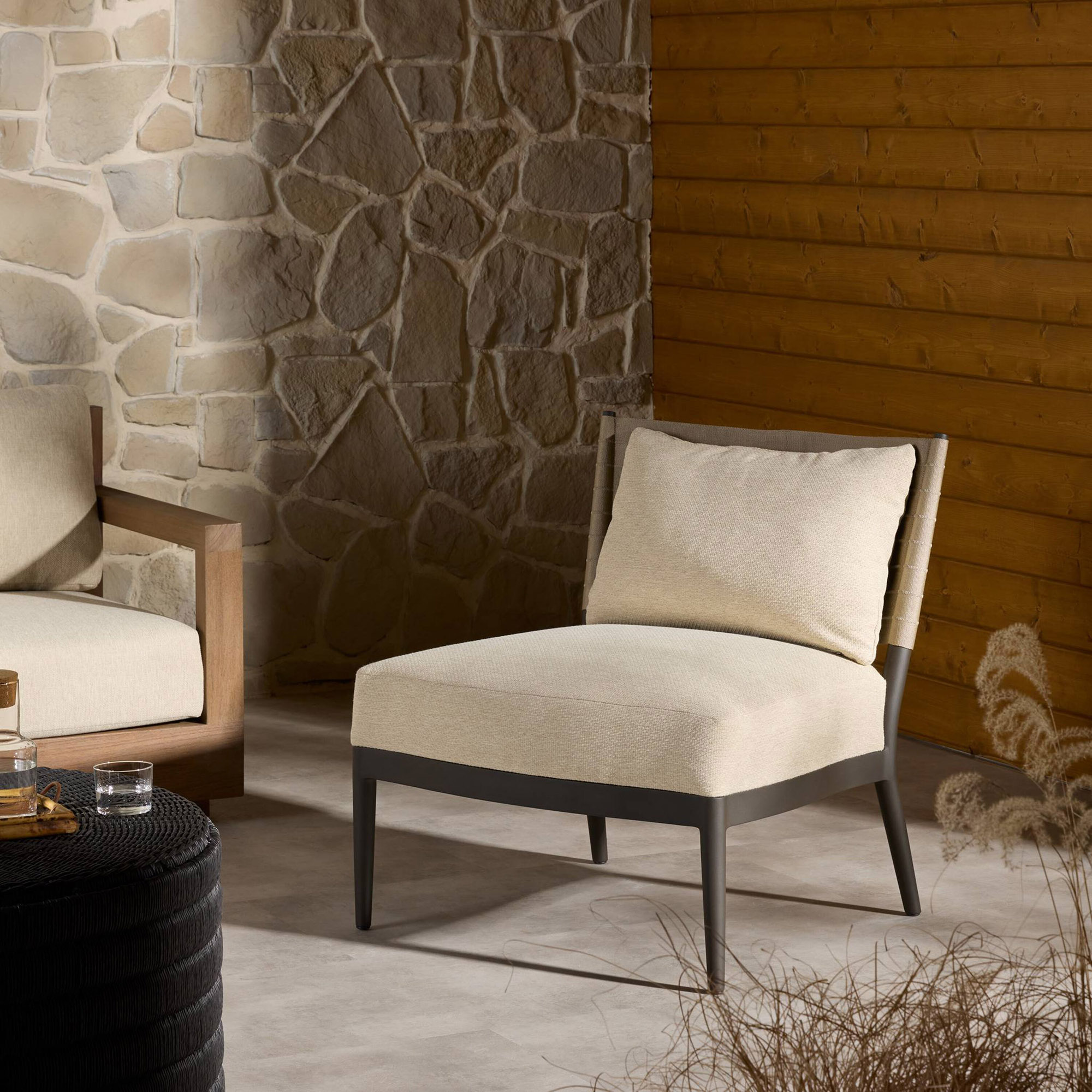 Ewyn Outdoor Sling-Back Lounge Chair, Casa Cream 2 Ewyn Outdoor Sling-Back Lounge Chair, Casa Cream