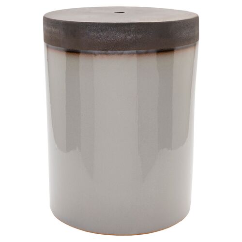 Finn Garden Stool, Gray/Brown 1 Finn Garden Stool, Gray/Brown