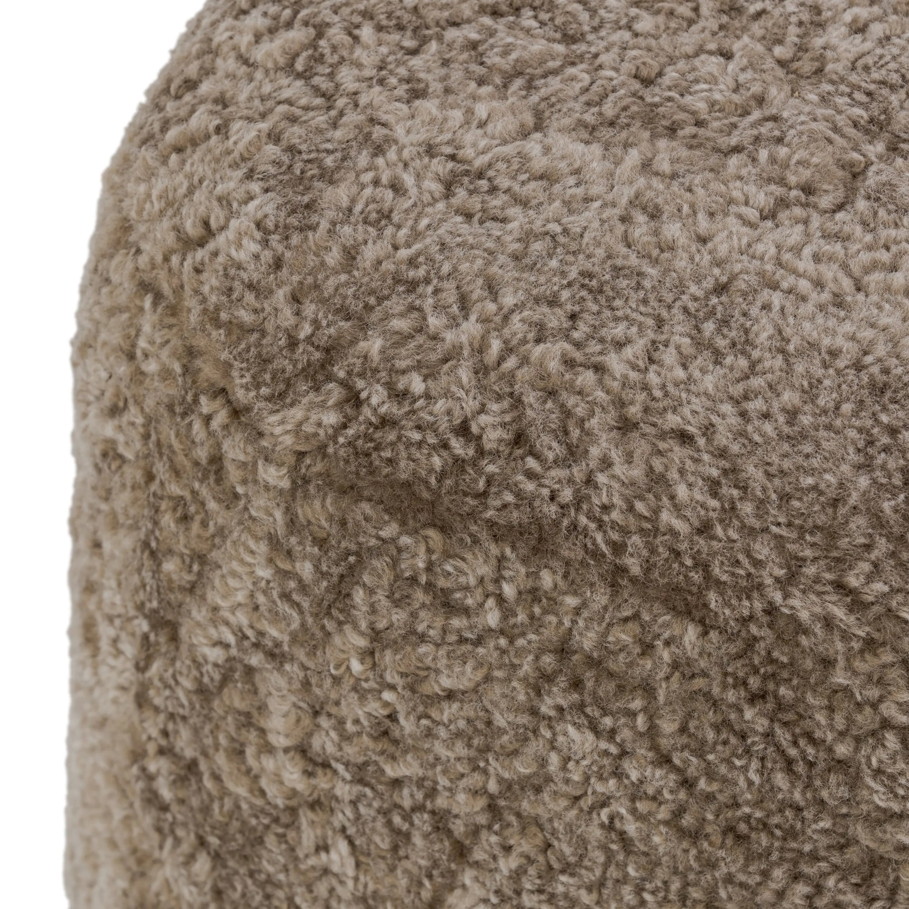 Zevoria Ottoman, Taupe Shearling 7 Zevoria Ottoman, Taupe Shearling