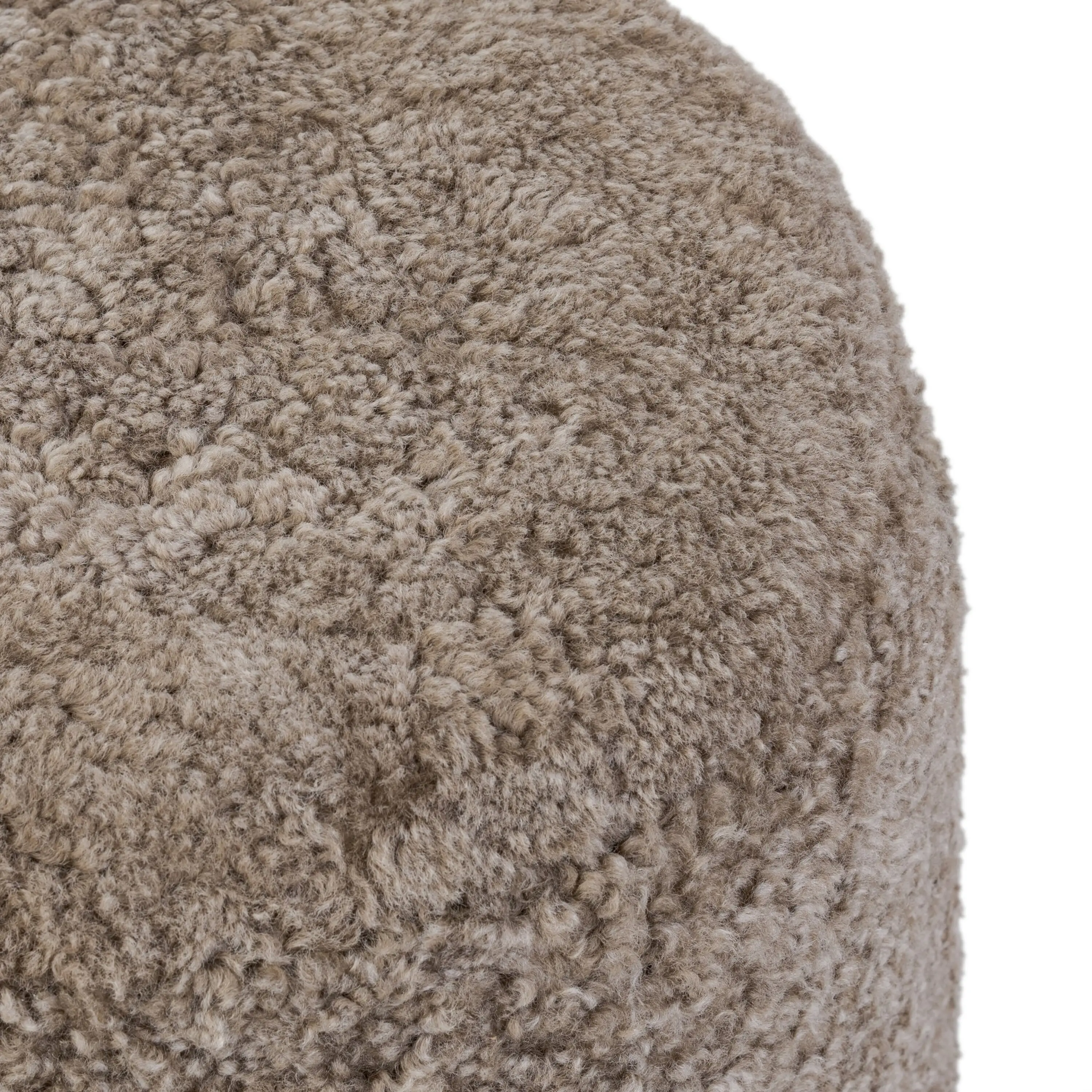 Zevoria Ottoman, Taupe Shearling 8 Zevoria Ottoman, Taupe Shearling