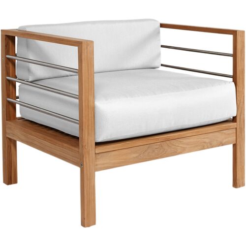 Summer Outdoor TeakArmchair, Natural Sunbrella