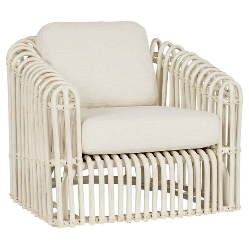 Dana Rattan Crypton Chair, White/Snow 1 Dana Rattan Crypton Chair, White/Snow