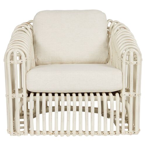 Dana Rattan Crypton Chair, White/Snow 2 Dana Rattan Crypton Chair, White/Snow