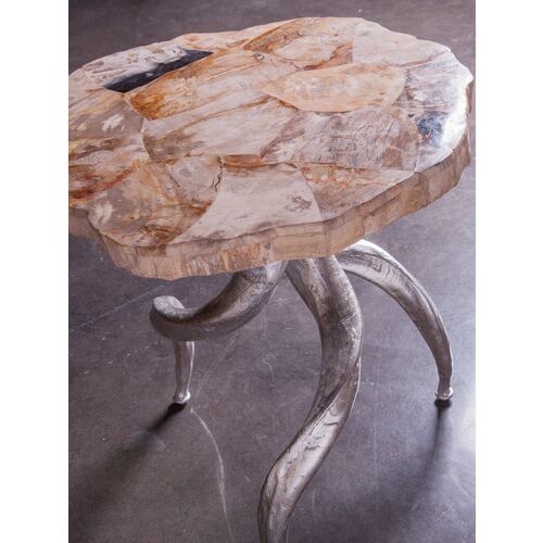 Peck Side Table, Ivory/Multi 2 Peck Side Table, Ivory/Multi