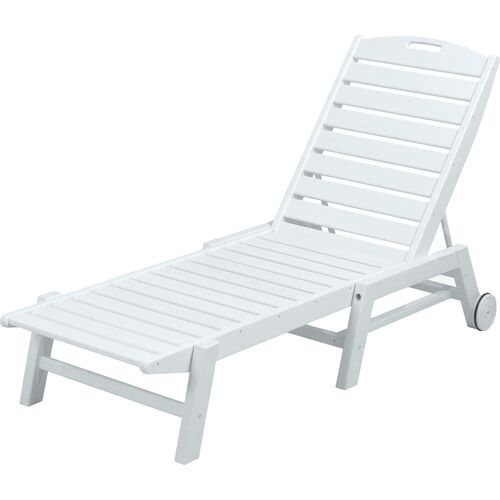 Goodwin Outdoor Chaise, White 1 Goodwin Outdoor Chaise, White
