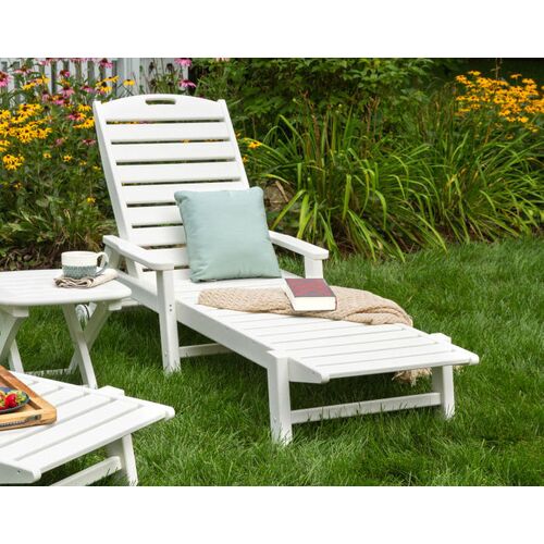 Goodwin Outdoor Chaise, White 3 Goodwin Outdoor Chaise, White