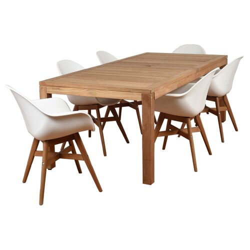 Charlotte 7-Pc Amazonia Dining Set, Natural