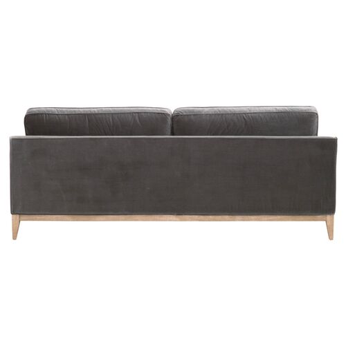 Callie 86" Velvet Sofa, Dark Dove 5 Callie 86" Velvet Sofa, Dark Dove