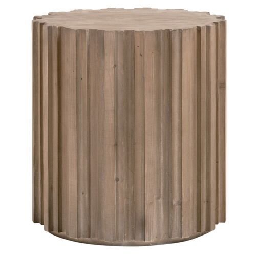 Jean Round End Table, Smoke Gray 1 Jean Round End Table, Smoke Gray