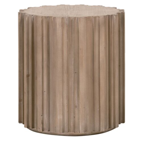Jean Round End Table, Smoke Gray 2 Jean Round End Table, Smoke Gray