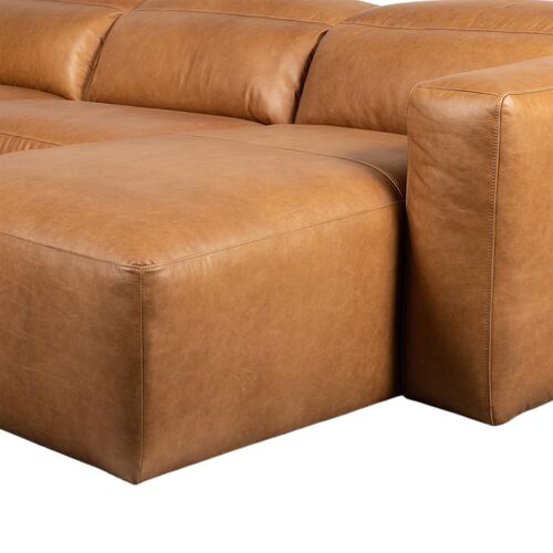 Jovi Power Recliner 3-Piece Leather Sectional w/ Chaise, Sonoma Butterscotch 3 Jovi Power Recliner 3-Piece Leather Sectional w/ Chaise, Sonoma Butterscotch