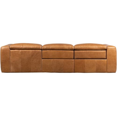 Jovi Power Recliner 3-Piece Leather Sectional w/ Chaise, Sonoma Butterscotch 6 Jovi Power Recliner 3-Piece Leather Sectional w/ Chaise, Sonoma Butterscotch