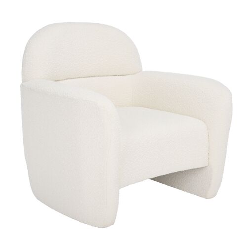 Yvette Boucle Accent Chair, Ivory 1 Yvette Boucle Accent Chair, Ivory