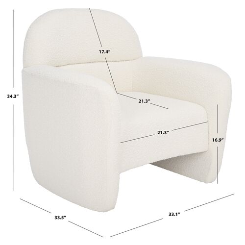 Yvette Boucle Accent Chair, Ivory 8 Yvette Boucle Accent Chair, Ivory