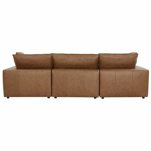 Saphine Leather Modular Sectional, Brown 4 Saphine Leather Modular Sectional, Brown