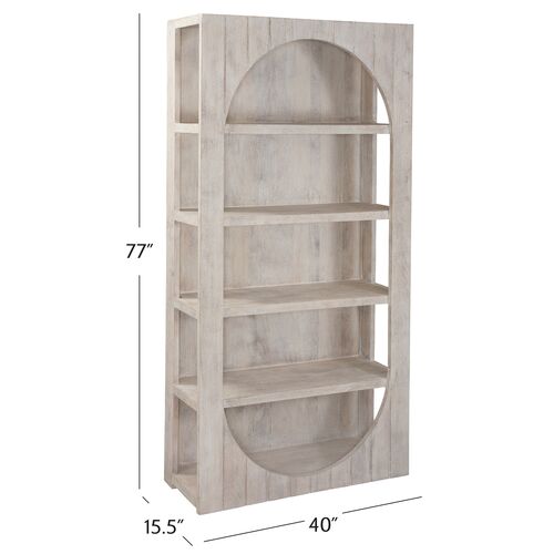 Jonathan Bookcase, White Wash 4 Jonathan Bookcase, White Wash