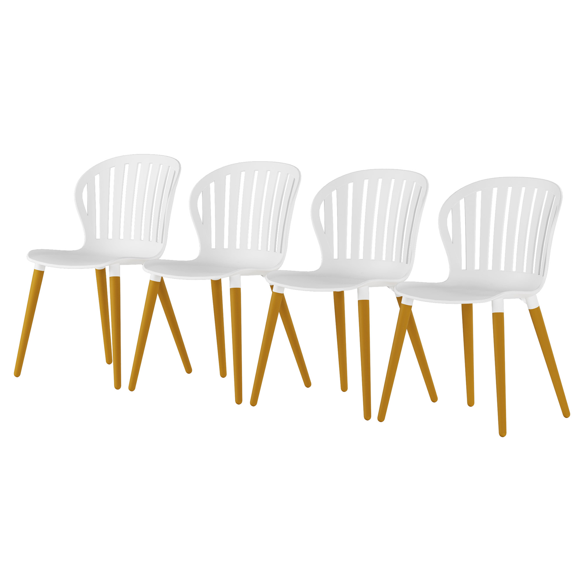 S/4 Cayana Outdoor Dining Side Chairs, Natural/White 1 S/4 Cayana Outdoor Dining Side Chairs, Natural/White