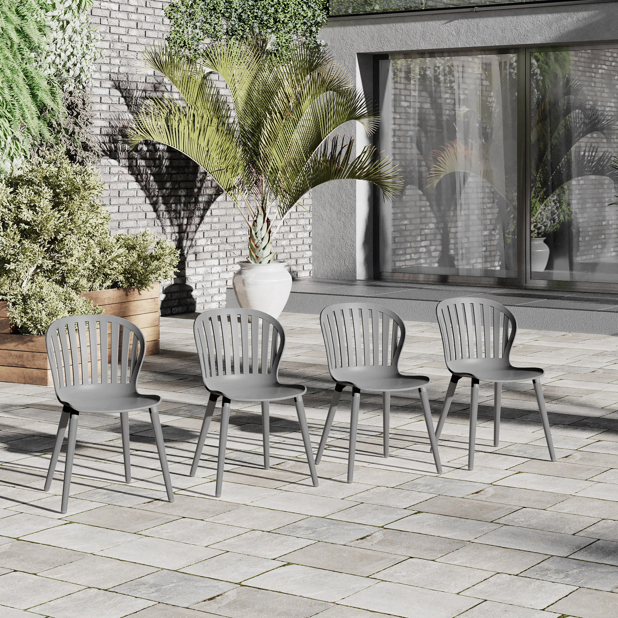 Cayana 7-Pc Rectangular Outdoor Teak Dining Set 4 Cayana 7-Pc Rectangular Outdoor Teak Dining Set