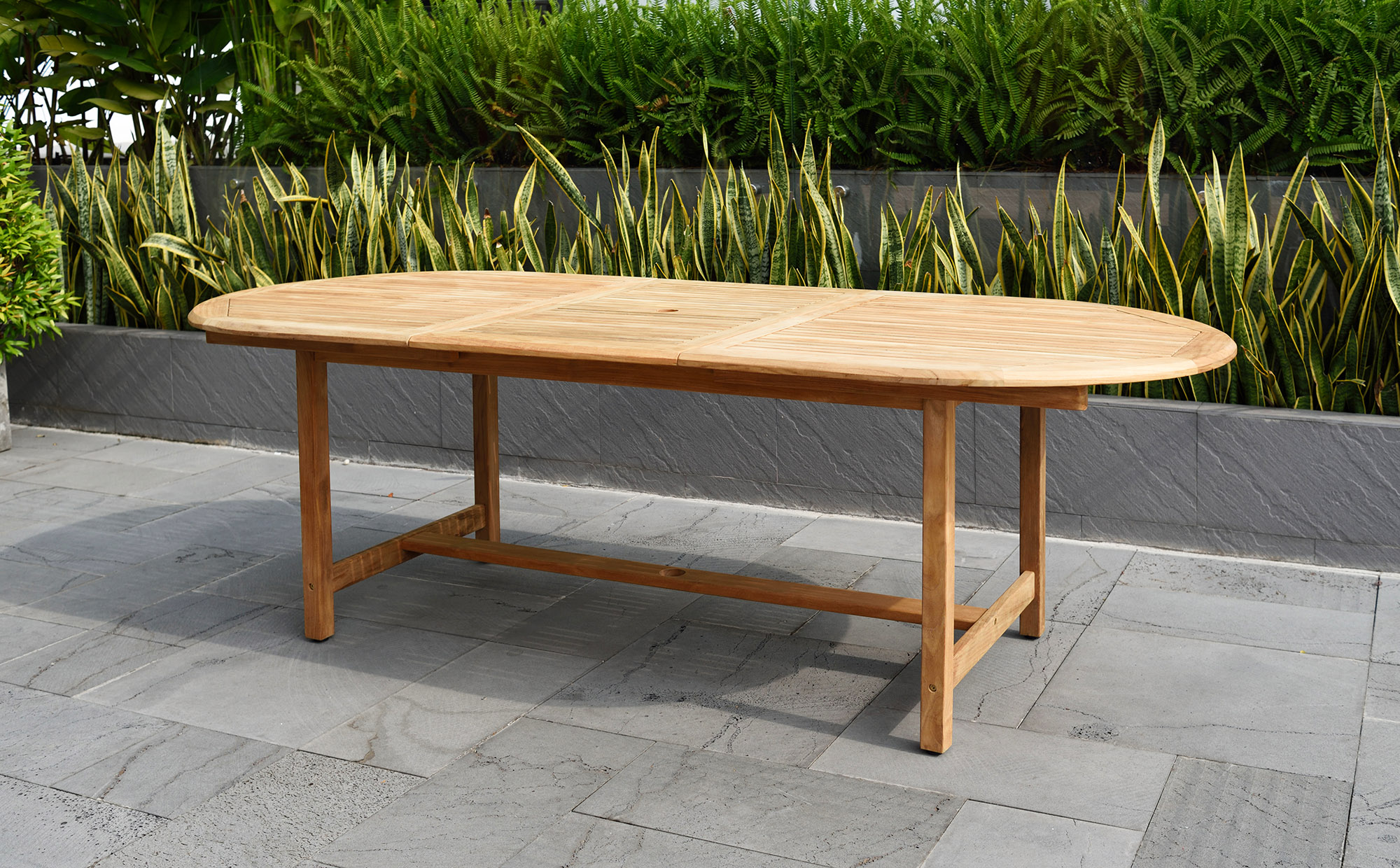 Branwyn 9-Pc Extension Oval Outdoor Teak Dining Set, Natural 3 Branwyn 9-Pc Extension Oval Outdoor Teak Dining Set, Natural