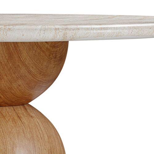 Zayden Concrete Indoor/Outdoor 54" Round Dining Table, Travertine 4 Zayden Concrete Indoor/Outdoor 54" Round Dining Table, Travertine