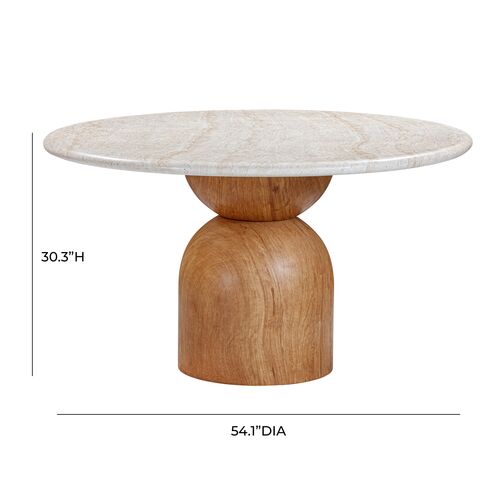 Zayden Concrete Indoor/Outdoor 54" Round Dining Table, Travertine 6 Zayden Concrete Indoor/Outdoor 54" Round Dining Table, Travertine