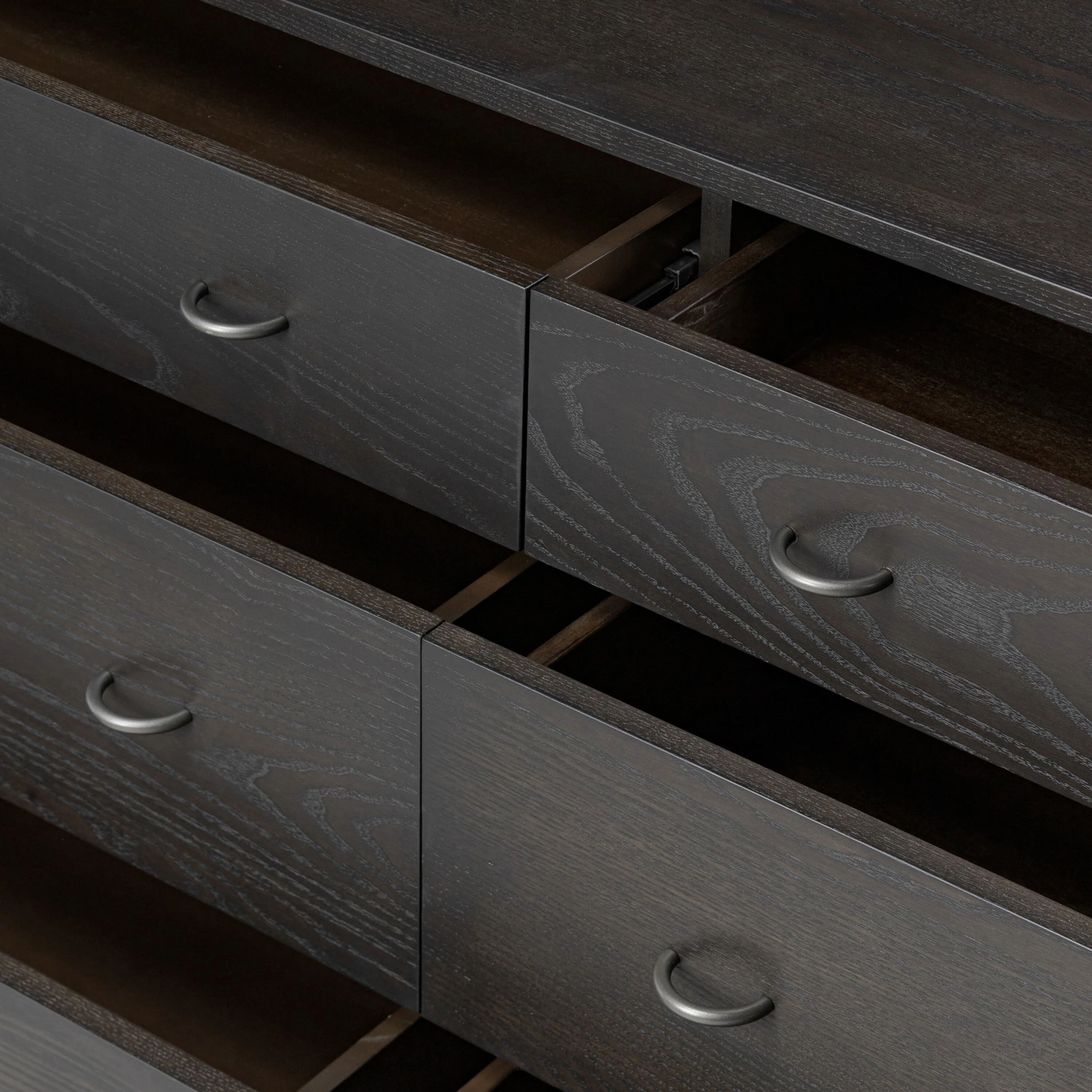 Holly 6-Drawer Dresser, Woven Rush/Smoked Black Ash 12 Holly 6-Drawer Dresser, Woven Rush/Smoked Black Ash