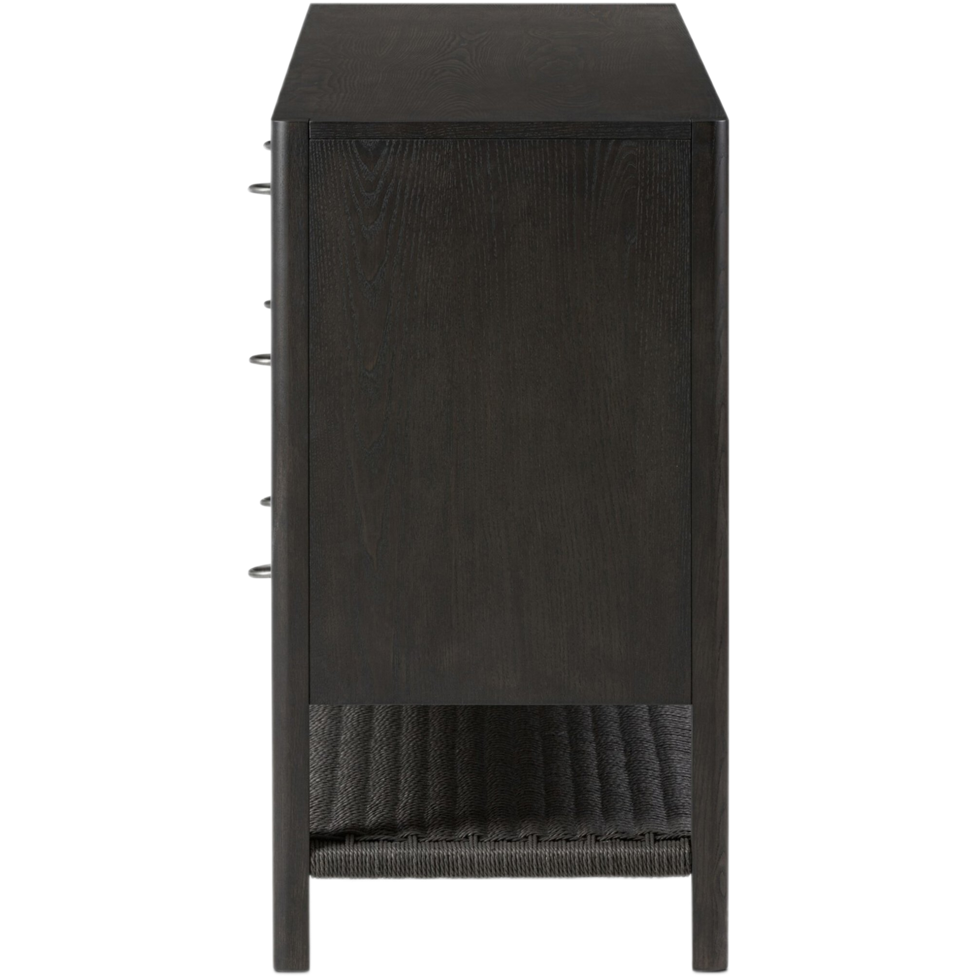 Holly 6-Drawer Dresser, Woven Rush/Smoked Black Ash 5 Holly 6-Drawer Dresser, Woven Rush/Smoked Black Ash