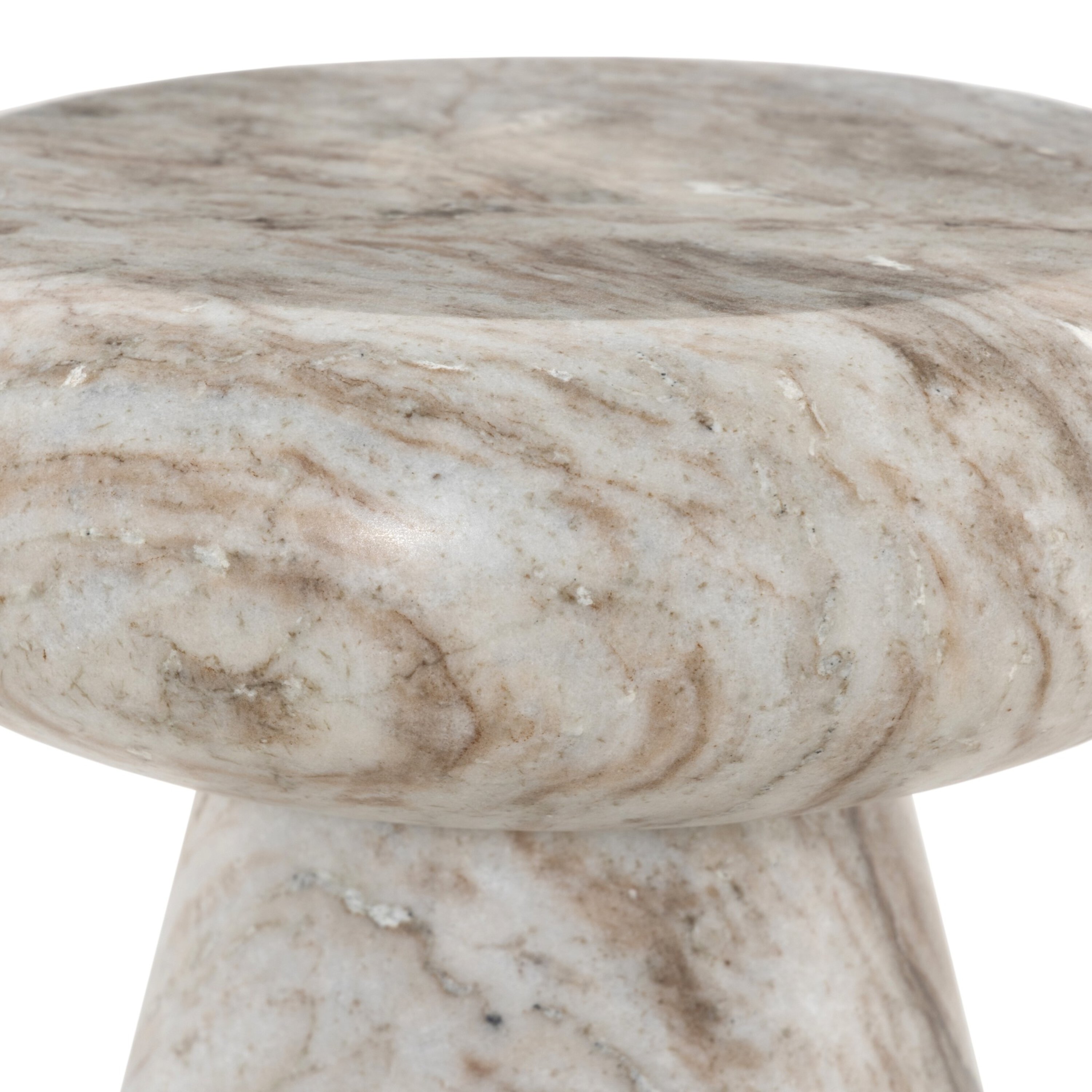 Crion Outdoor End Table, Sawar Marble 3 Crion Outdoor End Table, Sawar Marble
