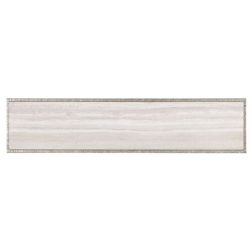 Melange Sabre Marble Top Console Table, Silver 3 Melange Sabre Marble Top Console Table, Silver