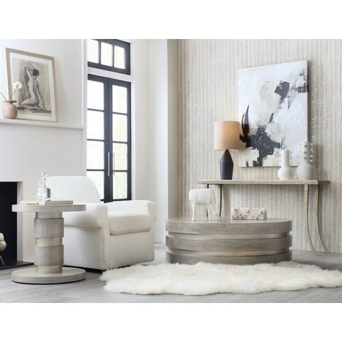 Melange Sabre Marble Top Console Table, Silver 5 Melange Sabre Marble Top Console Table, Silver