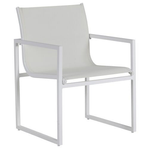 Serenata Outdoor Sling Arm Chair, Chalk White 1 Serenata Outdoor Sling Arm Chair, Chalk White
