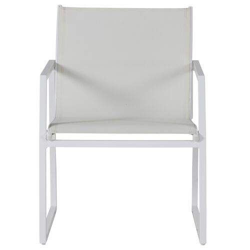 Serenata Outdoor Sling Arm Chair, Chalk White 2 Serenata Outdoor Sling Arm Chair, Chalk White