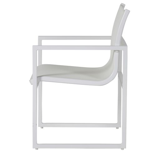 Serenata Outdoor Sling Arm Chair, Chalk White 3 Serenata Outdoor Sling Arm Chair, Chalk White