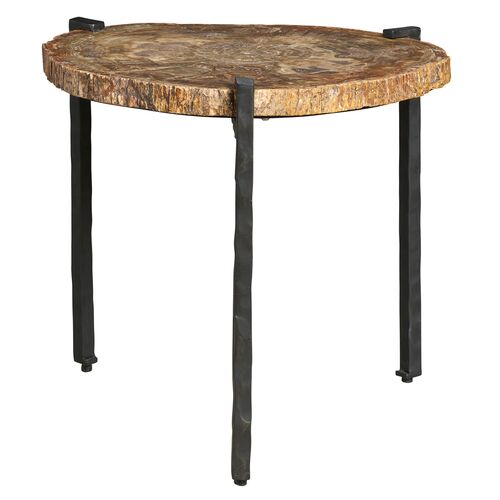 Summit Grove Small Bunching Table, Petrified Wood Stone/Cast Iron 1 Summit Grove Small Bunching Table, Petrified Wood Stone/Cast Iron