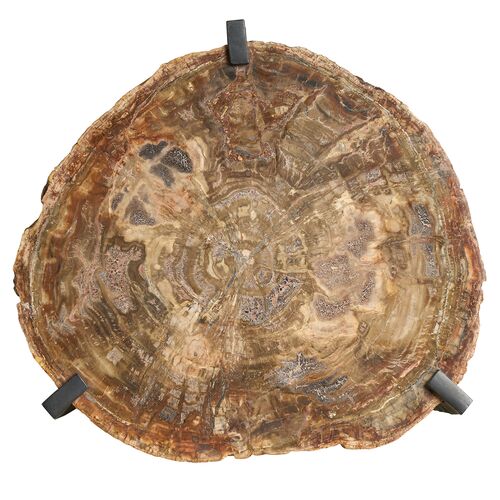 Summit Grove Small Bunching Table, Petrified Wood Stone/Cast Iron 3 Summit Grove Small Bunching Table, Petrified Wood Stone/Cast Iron