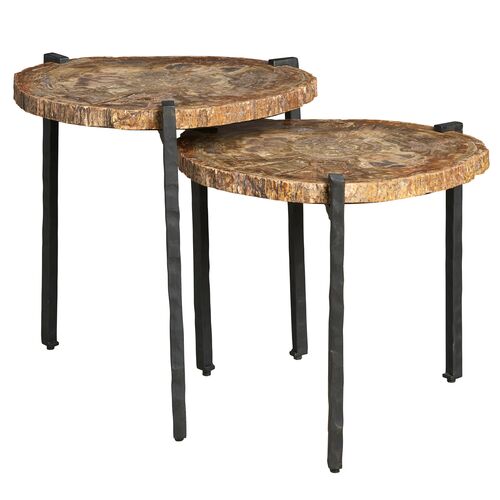 Summit Grove Small Bunching Table, Petrified Wood Stone/Cast Iron 4 Summit Grove Small Bunching Table, Petrified Wood Stone/Cast Iron