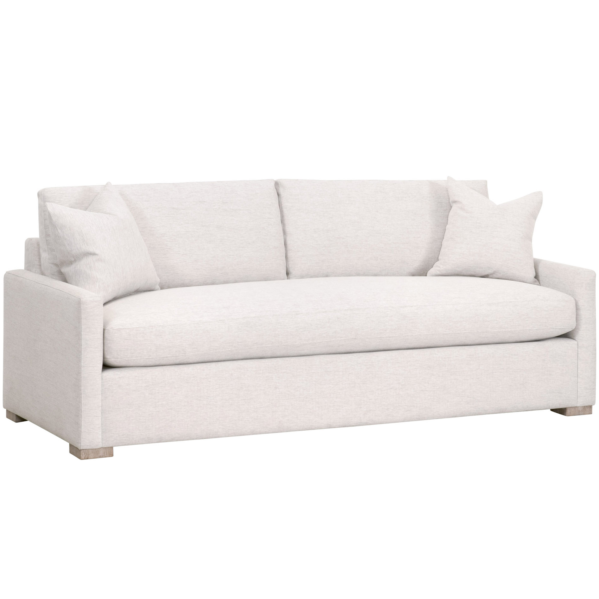 Remy 86" Slim Arm Queen Sleeper Sofa, Performance Stone Basketweave