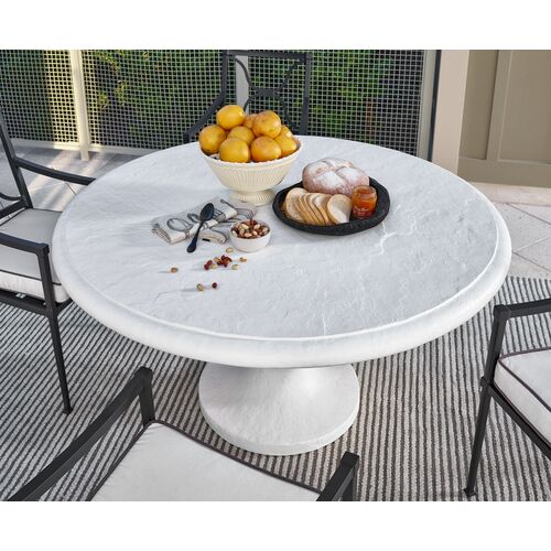 Coastal Living Martinique 54" Outdoor Round Dining Table, White 4 Coastal Living Martinique 54" Outdoor Round Dining Table, White